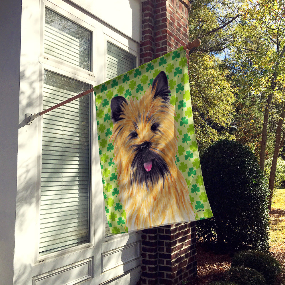 Cairn Terrier St. Patrick's Day Shamrock Portrait House Flag 28x40 Porch Sleeve Pole Decorative Outside Yard Banner Artwork Wall Hanging, Polyester