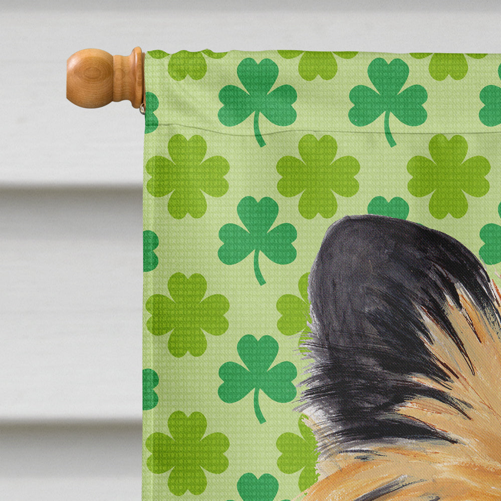 Cairn Terrier St. Patrick's Day Shamrock Portrait House Flag 28x40 Porch Sleeve Pole Decorative Outside Yard Banner Artwork Wall Hanging, Polyester