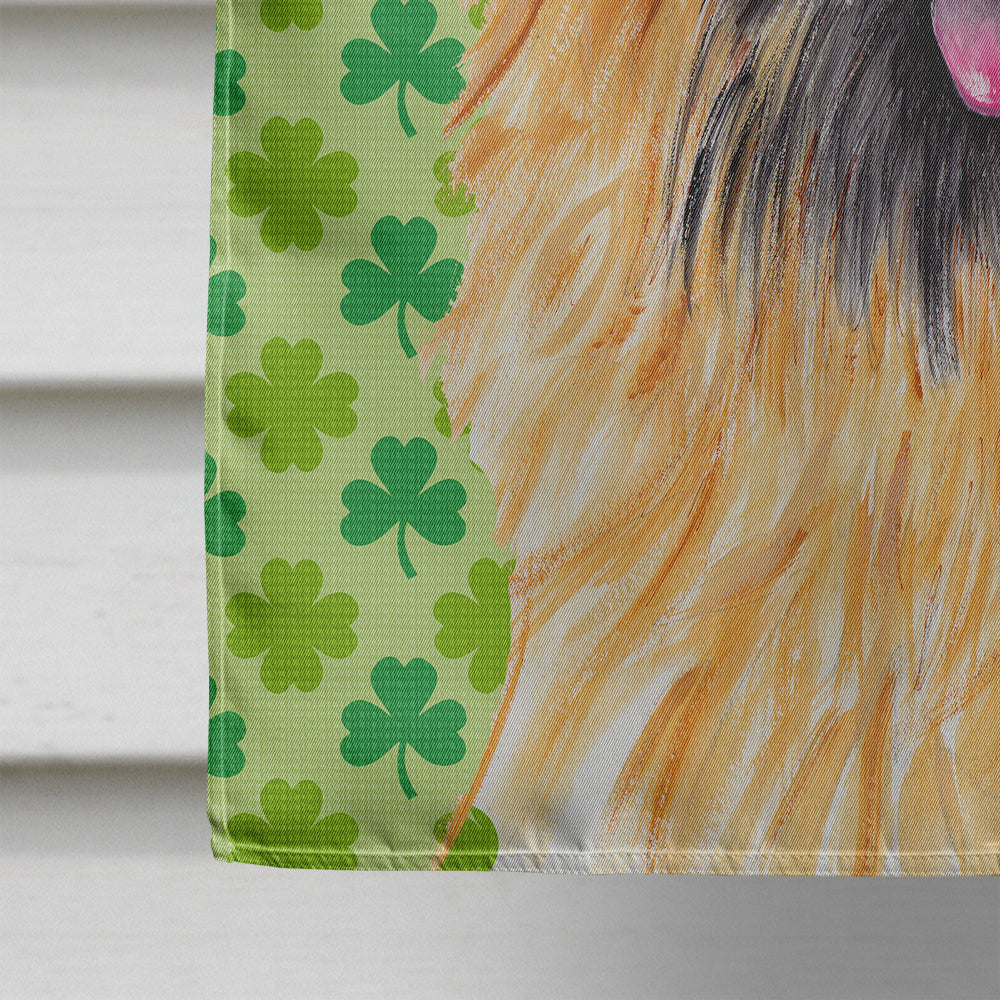 Cairn Terrier St. Patrick's Day Shamrock Portrait House Flag 28x40 Porch Sleeve Pole Decorative Outside Yard Banner Artwork Wall Hanging, Polyester