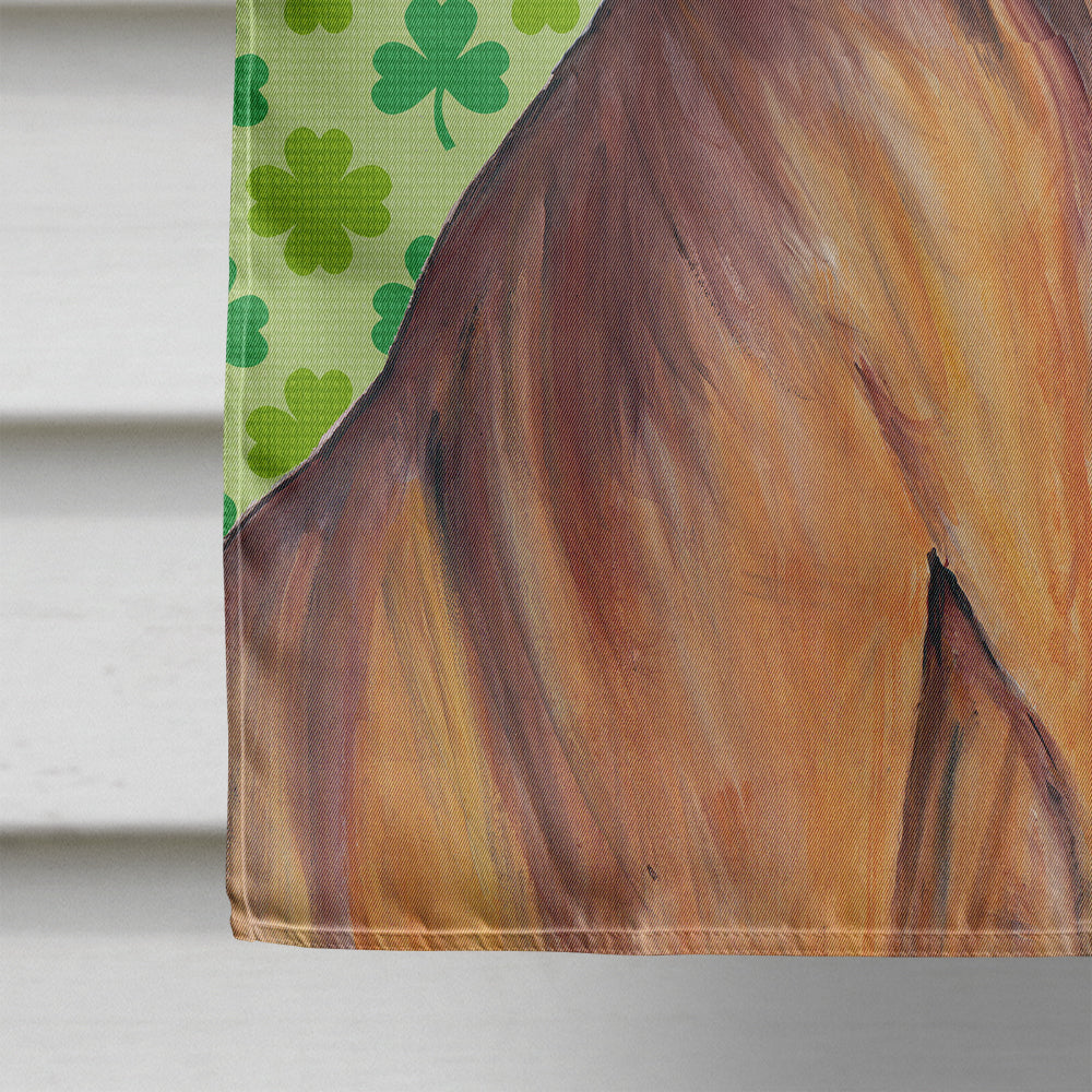 Vizsla St. Patrick's Day Shamrock Portrait House Flag 28x40 Porch Sleeve Pole Decorative Outside Yard Banner Artwork Wall Hanging, Polyester