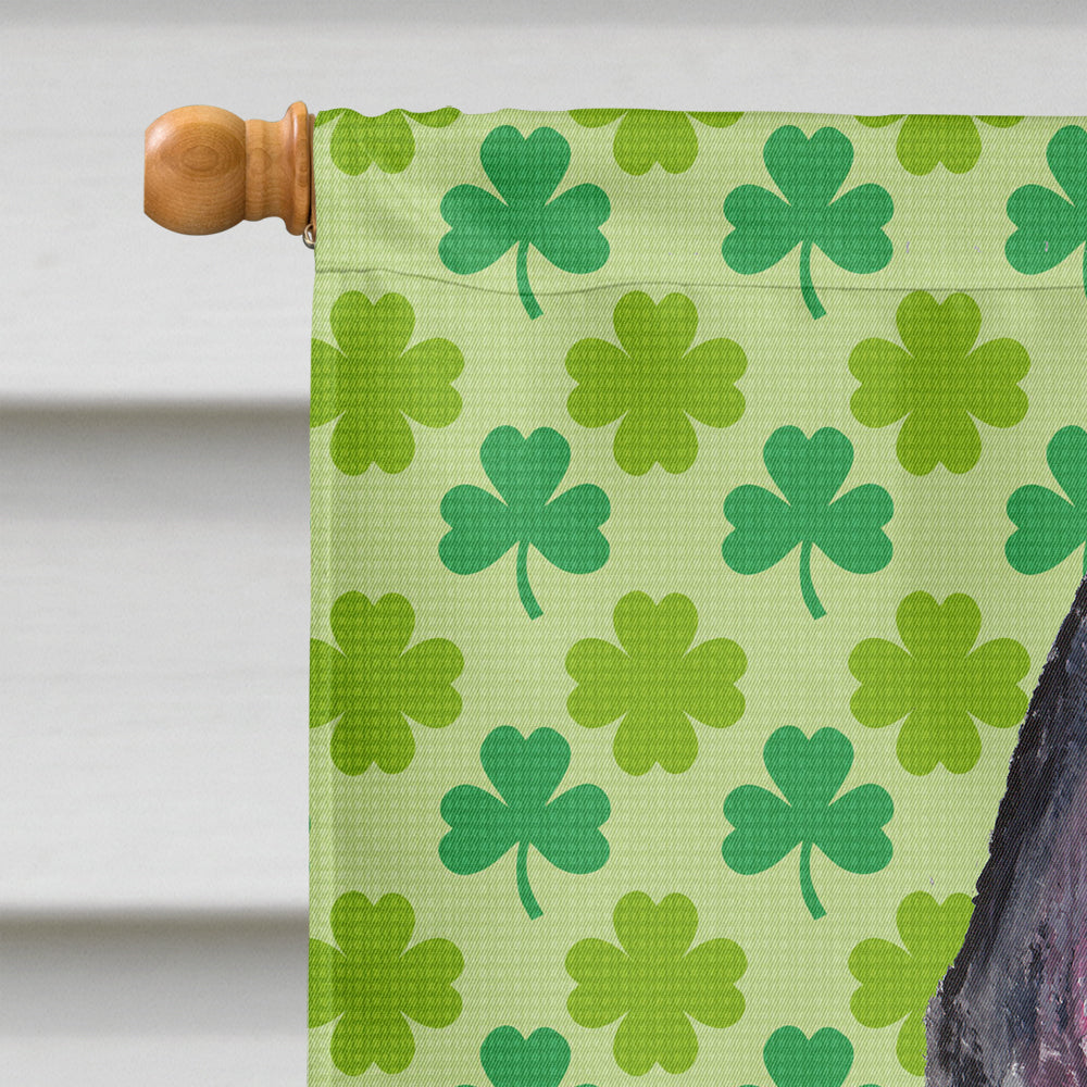 Scottish Terrier St. Patrick's Day Shamrock Portrait House Flag 28x40 Porch Sleeve Pole Decorative Outside Yard Banner Artwork Wall Hanging, Polyester