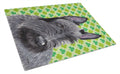 Scottish Terrier St. Patrick's Day Shamrock Portrait Cutting Board Tempered Glass Kitchen Cutting Surface, Heat Resistant Chopping, Non-Slip Feet, Food Prep & Serving