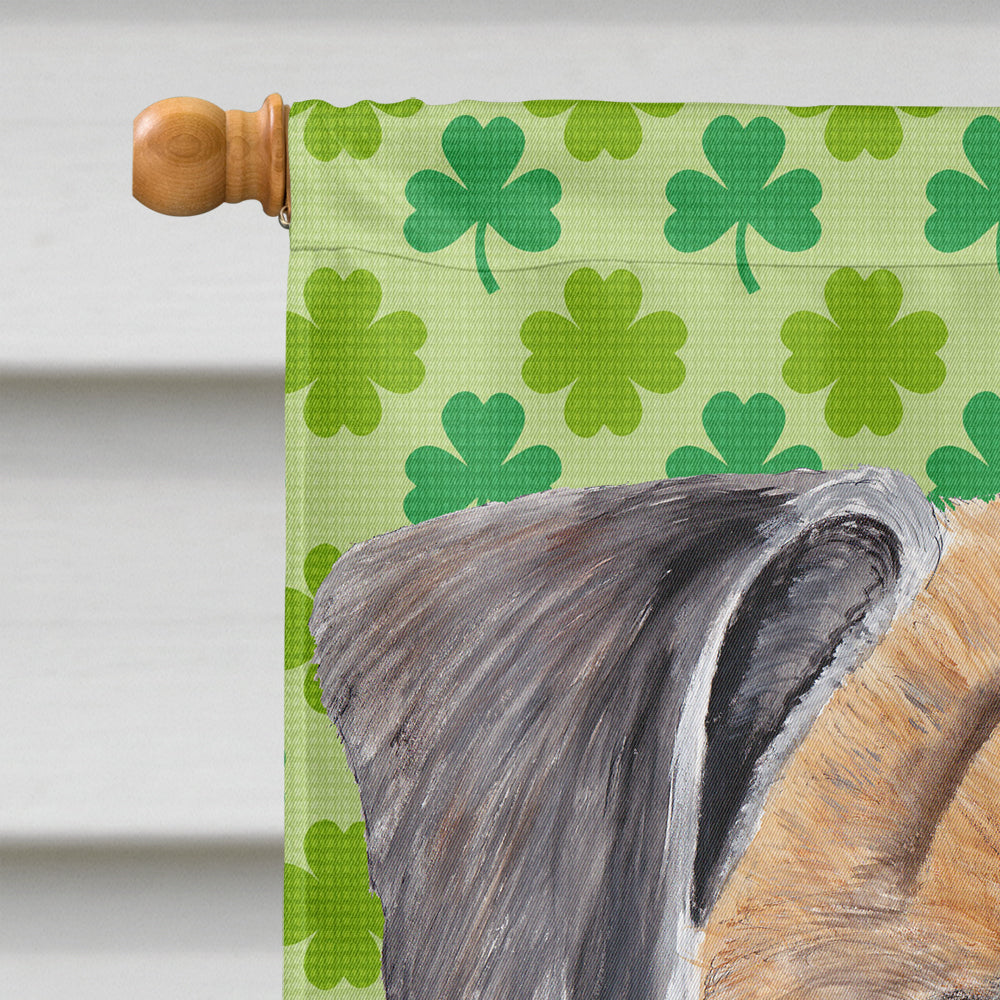 Boxer St. Patrick's Day Shamrock Portrait House Flag 28x40 Porch Sleeve Pole Decorative Outside Yard Banner Artwork Wall Hanging, Polyester