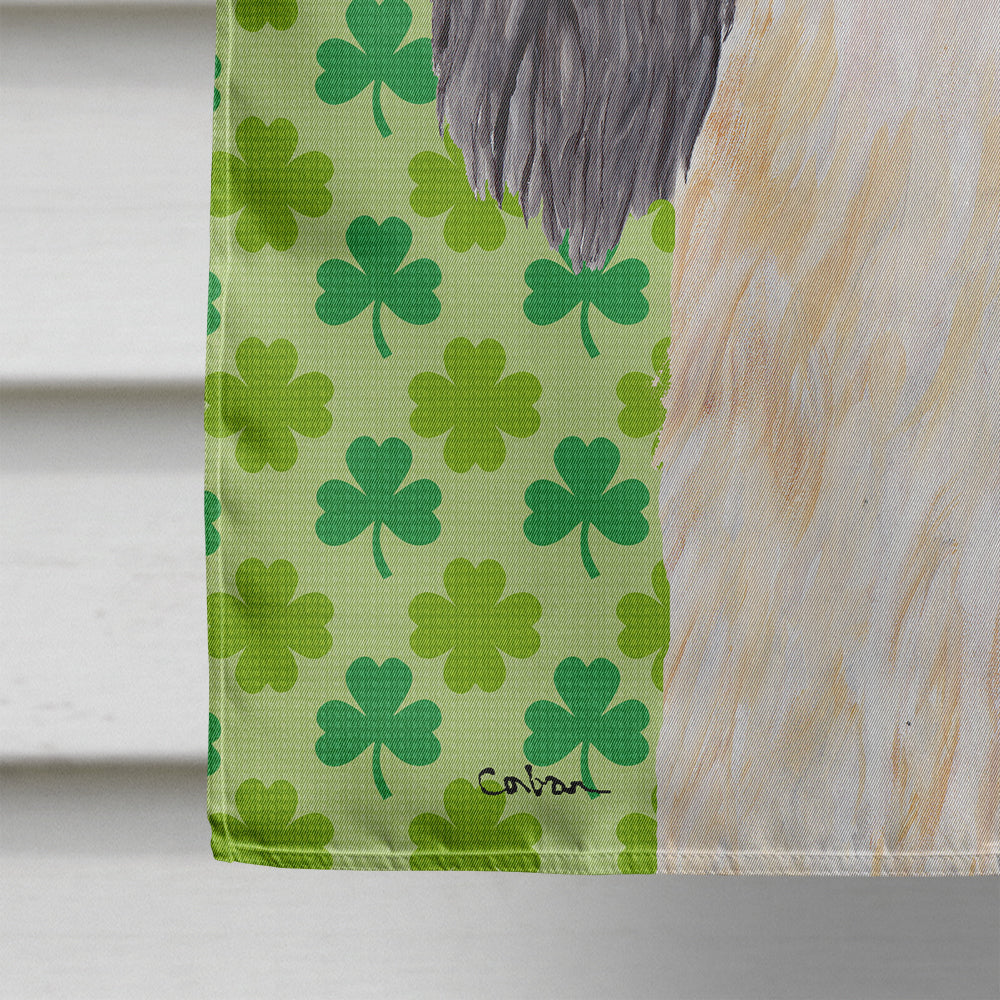 Cavalier Spaniel St. Patrick's Day Shamrock Portrait House Flag 28x40 Porch Sleeve Pole Decorative Outside Yard Banner Artwork Wall Hanging, Polyester