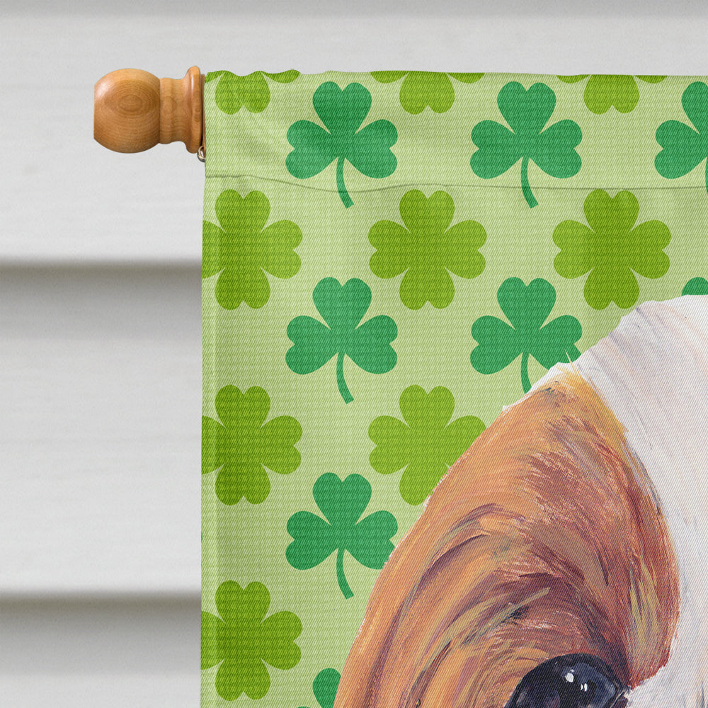 Cavalier Spaniel St. Patrick's Day Shamrock Portrait House Flag 28x40 Porch Sleeve Pole Decorative Outside Yard Banner Artwork Wall Hanging, Polyester
