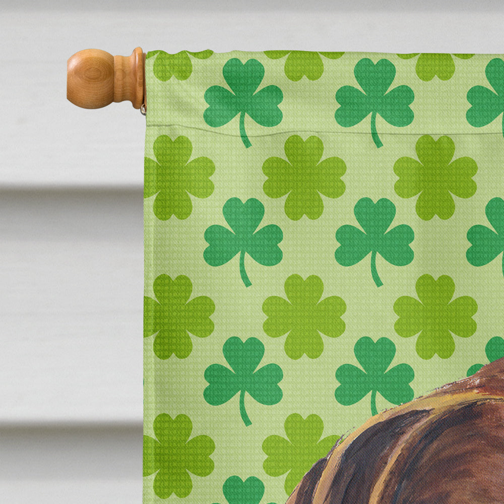 German Shorthaired Pointer St. Patrick's Day Shamrock Portrait House Flag 28x40 Porch Sleeve Pole Decorative Outside Yard Banner Artwork Wall Hanging, Polyester