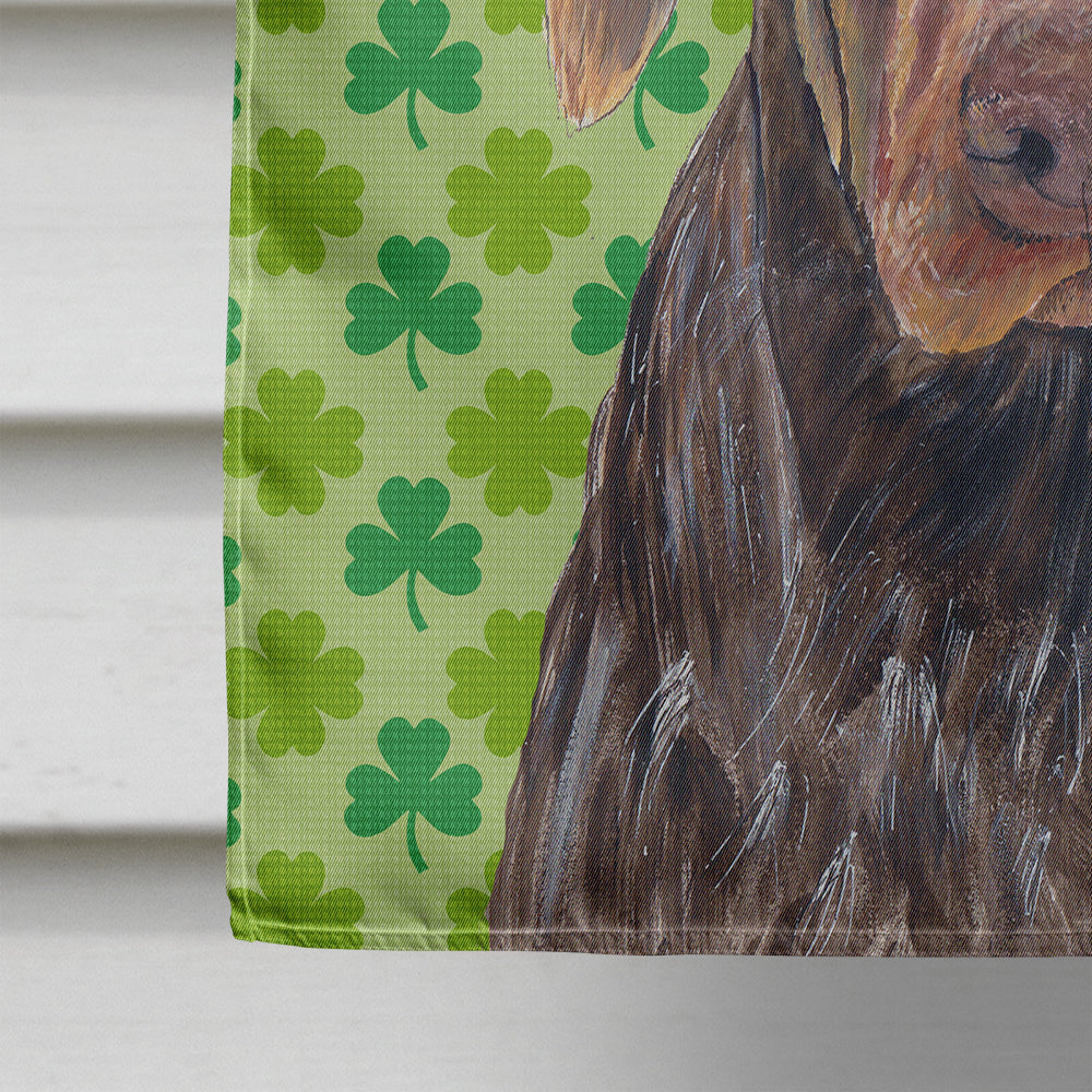 German Shorthaired Pointer St. Patrick's Day Shamrock Portrait House Flag 28x40 Porch Sleeve Pole Decorative Outside Yard Banner Artwork Wall Hanging, Polyester