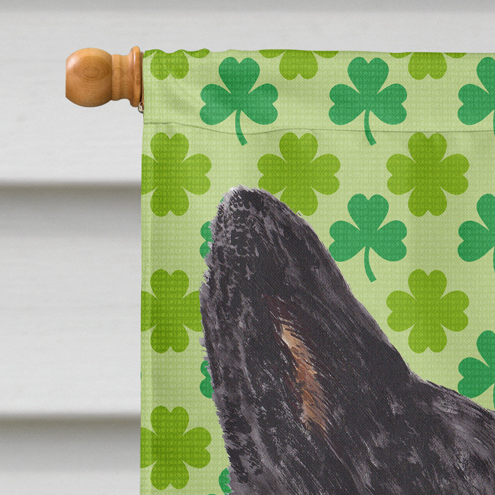Australian Cattle Dog St. Patrick's Day Shamrock House Flag 28x40 Porch Sleeve Pole Decorative Outside Yard Banner Artwork Wall Hanging, Polyester