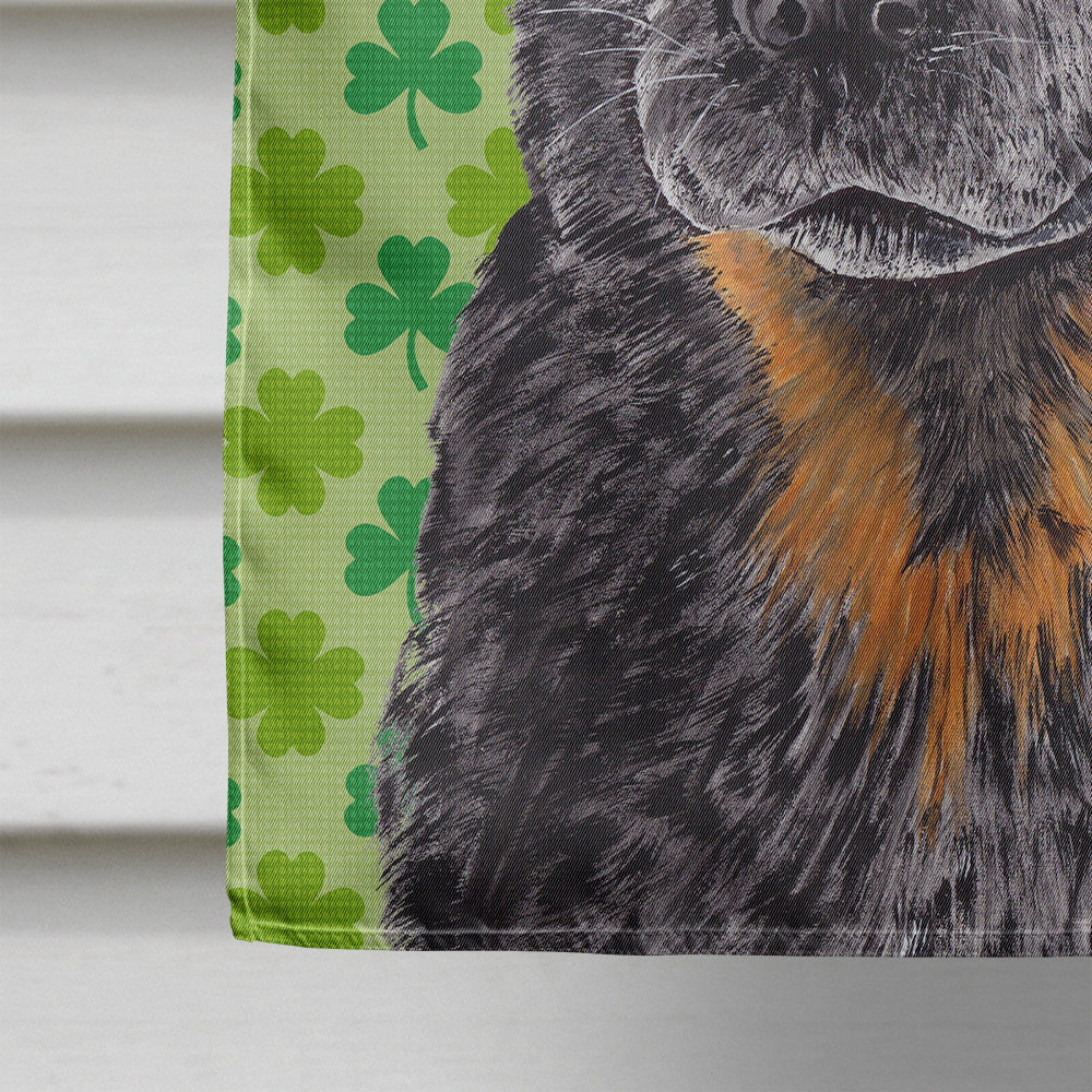Australian Cattle Dog St. Patrick's Day Shamrock House Flag 28x40 Porch Sleeve Pole Decorative Outside Yard Banner Artwork Wall Hanging, Polyester