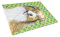 Australian Shepherd St. Patrick's Day Shamrock Cutting Board Tempered Glass Kitchen Cutting Surface, Heat Resistant Chopping, Non-Slip Feet, Food Prep & Serving
