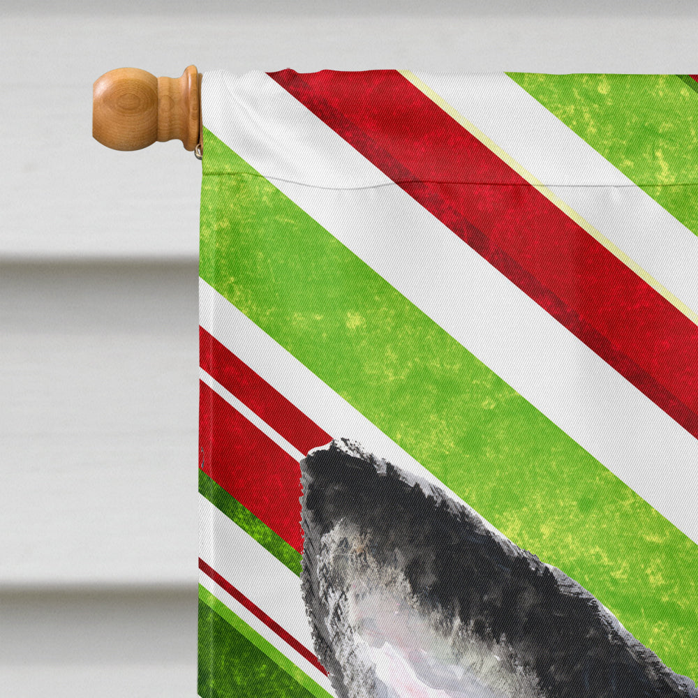 Boston Terrier Candy Cane Holiday Christmas House Flag 28x40 Porch Sleeve Pole Decorative Outside Yard Banner Artwork Wall Hanging, Polyester