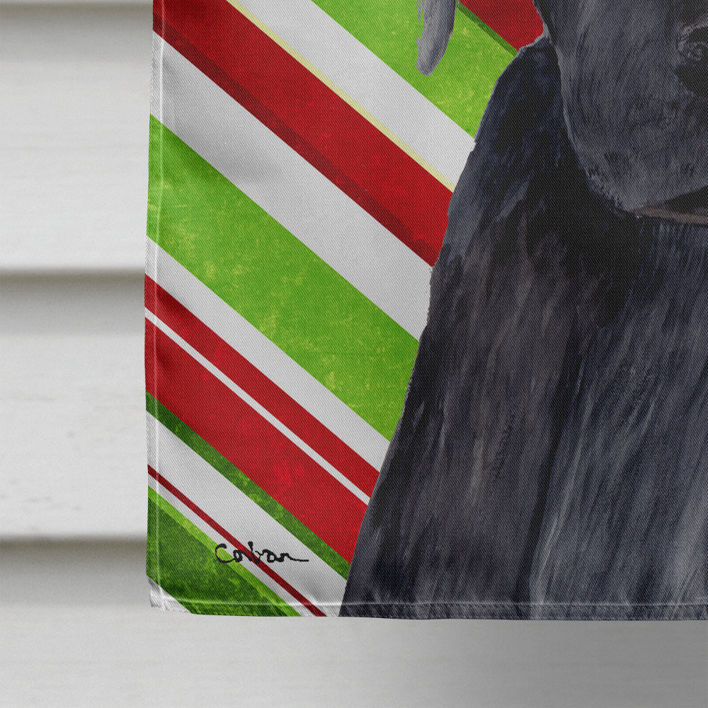 Labrador Candy Cane Holiday Christmas House Flag 28x40 Porch Sleeve Pole Decorative Outside Yard Banner Artwork Wall Hanging, Polyester