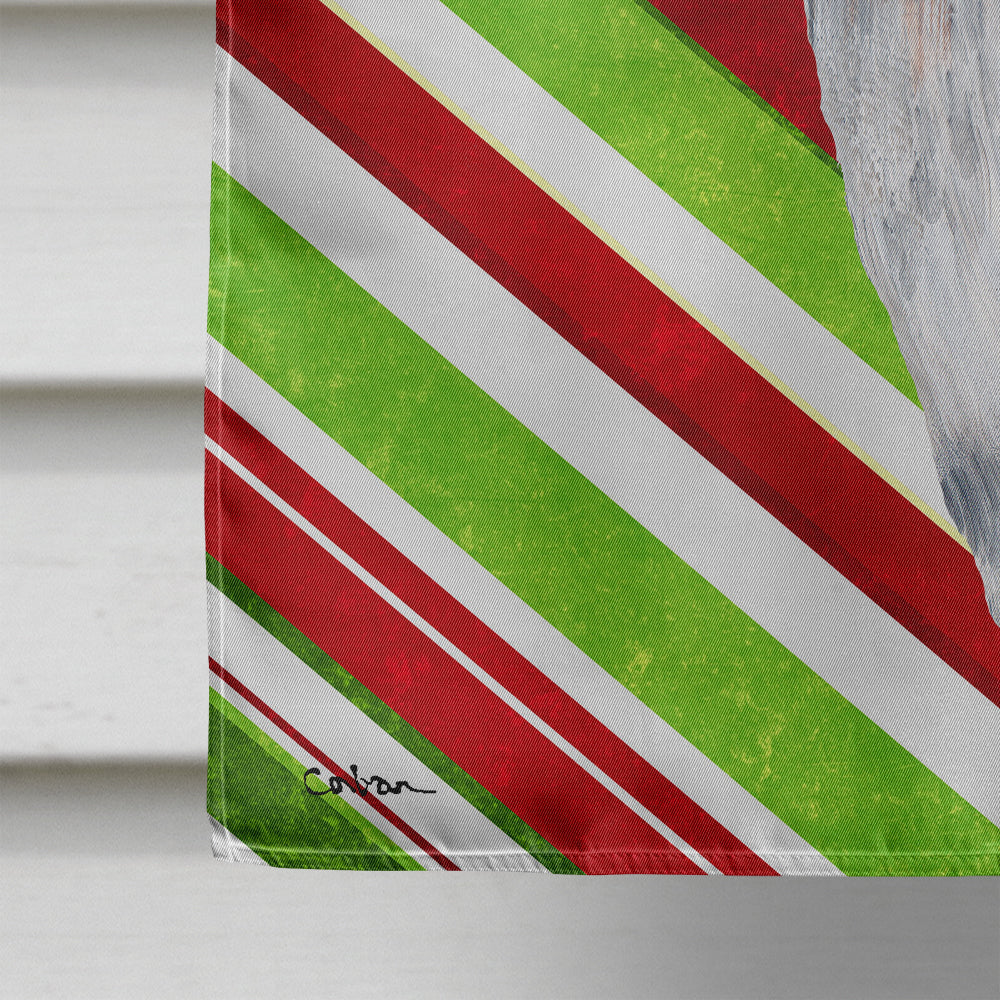 Beagle Candy Cane Holiday Christmas House Flag 28x40 Porch Sleeve Pole Decorative Outside Yard Banner Artwork Wall Hanging, Polyester