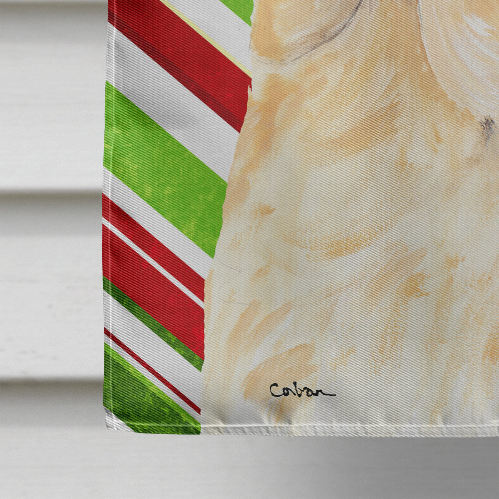 Labrador Candy Cane Holiday Christmas House Flag 28x40 Porch Sleeve Pole Decorative Outside Yard Banner Artwork Wall Hanging, Polyester