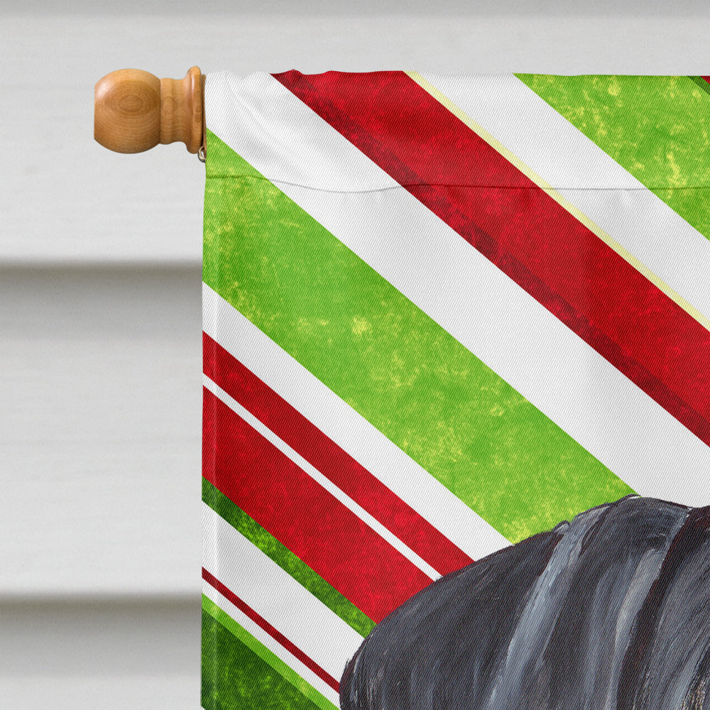Doberman Candy Cane Holiday Christmas House Flag 28x40 Porch Sleeve Pole Decorative Outside Yard Banner Artwork Wall Hanging, Polyester