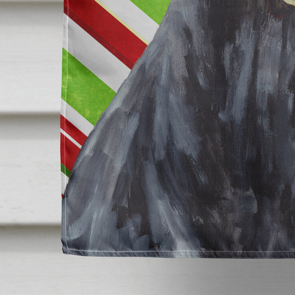 Doberman Candy Cane Holiday Christmas House Flag 28x40 Porch Sleeve Pole Decorative Outside Yard Banner Artwork Wall Hanging, Polyester