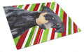 Doberman Candy Cane Holiday Christmas Cutting Board Tempered Glass Kitchen Cutting Surface, Heat Resistant Chopping, Non-Slip Feet, Food Prep & Serving