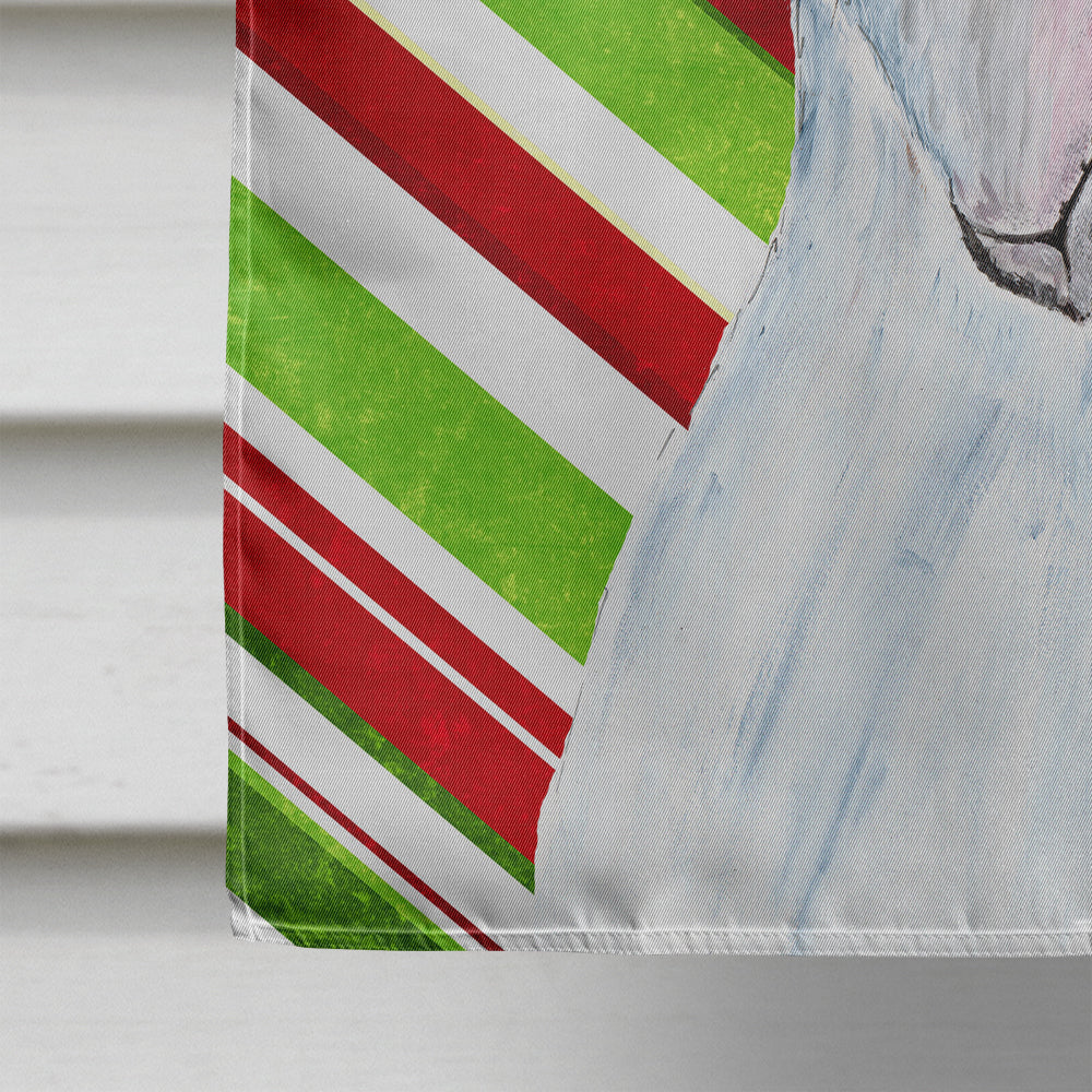 Pit Bull Candy Cane Holiday Christmas House Flag 28x40 Porch Sleeve Pole Decorative Outside Yard Banner Artwork Wall Hanging, Polyester