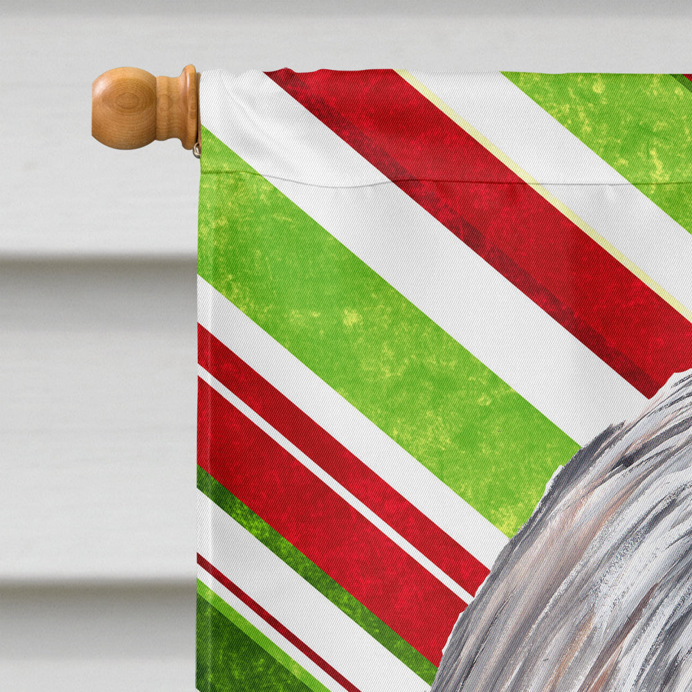 Shih Tzu Candy Cane Holiday Christmas House Flag 28x40 Porch Sleeve Pole Decorative Outside Yard Banner Artwork Wall Hanging, Polyester