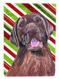 Labrador Candy Cane Holiday Christmas House Flag 28x40 Porch Sleeve Pole Decorative Outside Yard Banner Artwork Wall Hanging, Polyester