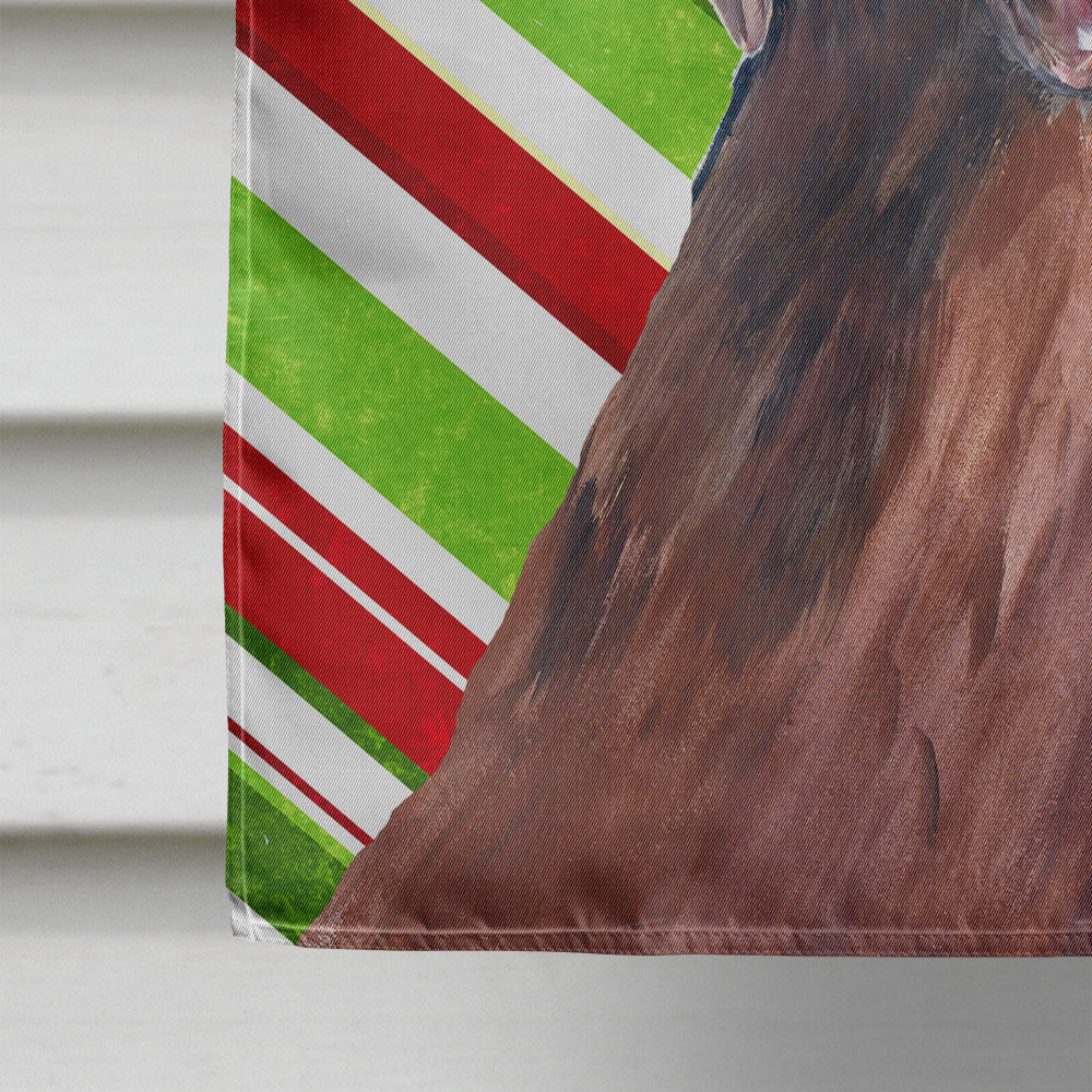 Labrador Candy Cane Holiday Christmas House Flag 28x40 Porch Sleeve Pole Decorative Outside Yard Banner Artwork Wall Hanging, Polyester