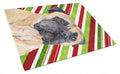 Mastiff Candy Cane Holiday Christmas Cutting Board Tempered Glass Kitchen Cutting Surface, Heat Resistant Chopping, Non-Slip Feet, Food Prep & Serving