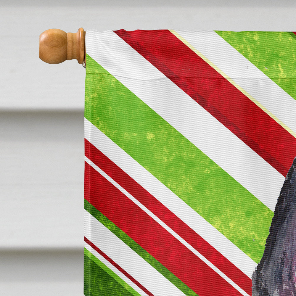 Scottish Terrier Candy Cane Holiday Christmas House Flag 28x40 Porch Sleeve Pole Decorative Outside Yard Banner Artwork Wall Hanging, Polyester