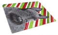 Scottish Terrier Candy Cane Holiday Christmas Cutting Board Tempered Glass Kitchen Cutting Surface, Heat Resistant Chopping, Non-Slip Feet, Food Prep & Serving