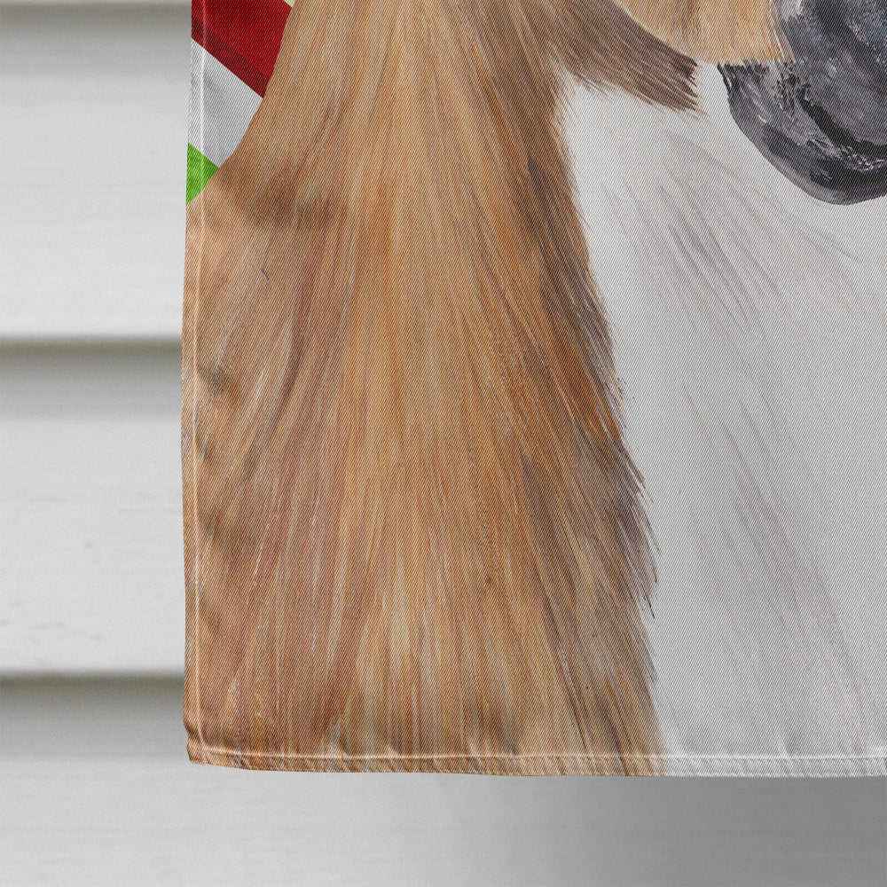 Boxer Candy Cane Holiday Christmas House Flag 28x40 Porch Sleeve Pole Decorative Outside Yard Banner Artwork Wall Hanging, Polyester