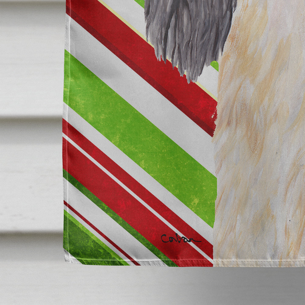 Cavalier Spaniel Candy Cane Holiday Christmas House Flag 28x40 Porch Sleeve Pole Decorative Outside Yard Banner Artwork Wall Hanging, Polyester