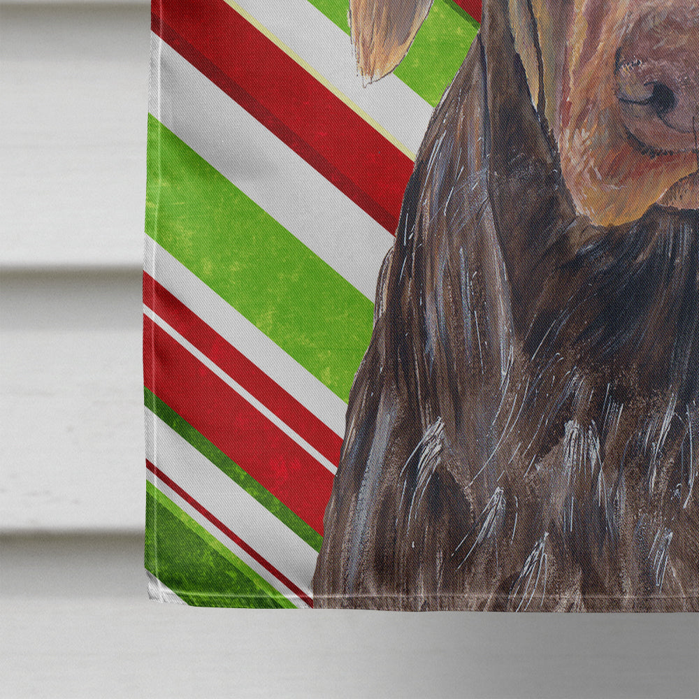 German Shorthaired Pointer Candy Cane Holiday Christmas House Flag 28x40 Porch Sleeve Pole Decorative Outside Yard Banner Artwork Wall Hanging, Polyester