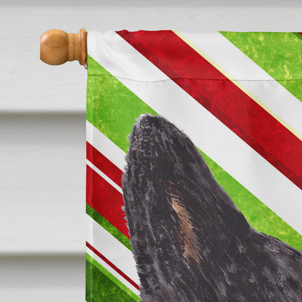 Australian Cattle Dog Candy Cane Holiday Christmas House Flag 28x40 Porch Sleeve Pole Decorative Outside Yard Banner Artwork Wall Hanging, Polyester