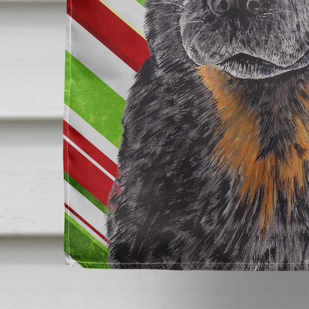 Australian Cattle Dog Candy Cane Holiday Christmas House Flag 28x40 Porch Sleeve Pole Decorative Outside Yard Banner Artwork Wall Hanging, Polyester