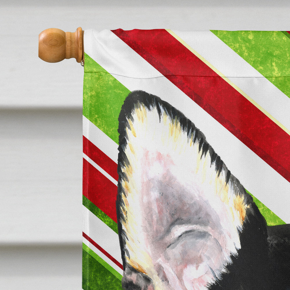 Chihuahua Candy Cane Holiday Christmas House Flag 28x40 Porch Sleeve Pole Decorative Outside Yard Banner Artwork Wall Hanging, Polyester