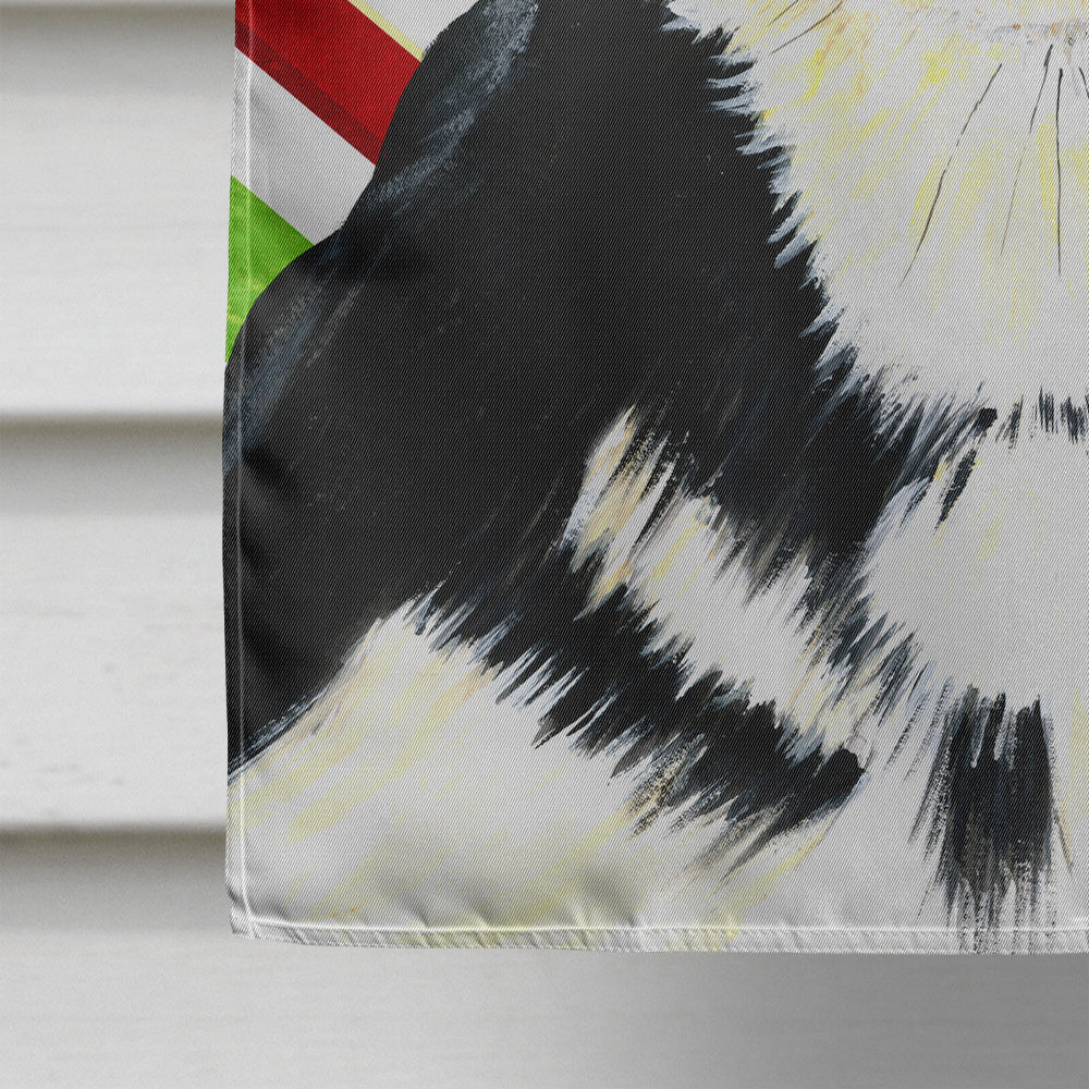 Chihuahua Candy Cane Holiday Christmas House Flag 28x40 Porch Sleeve Pole Decorative Outside Yard Banner Artwork Wall Hanging, Polyester