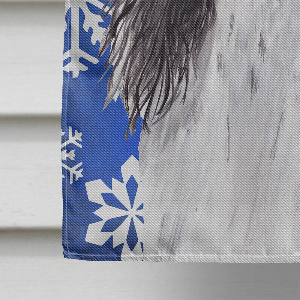 Springer Spaniel Winter Snowflakes Holiday House Flag 28x40 Porch Sleeve Pole Decorative Outside Yard Banner Artwork Wall Hanging, Polyester