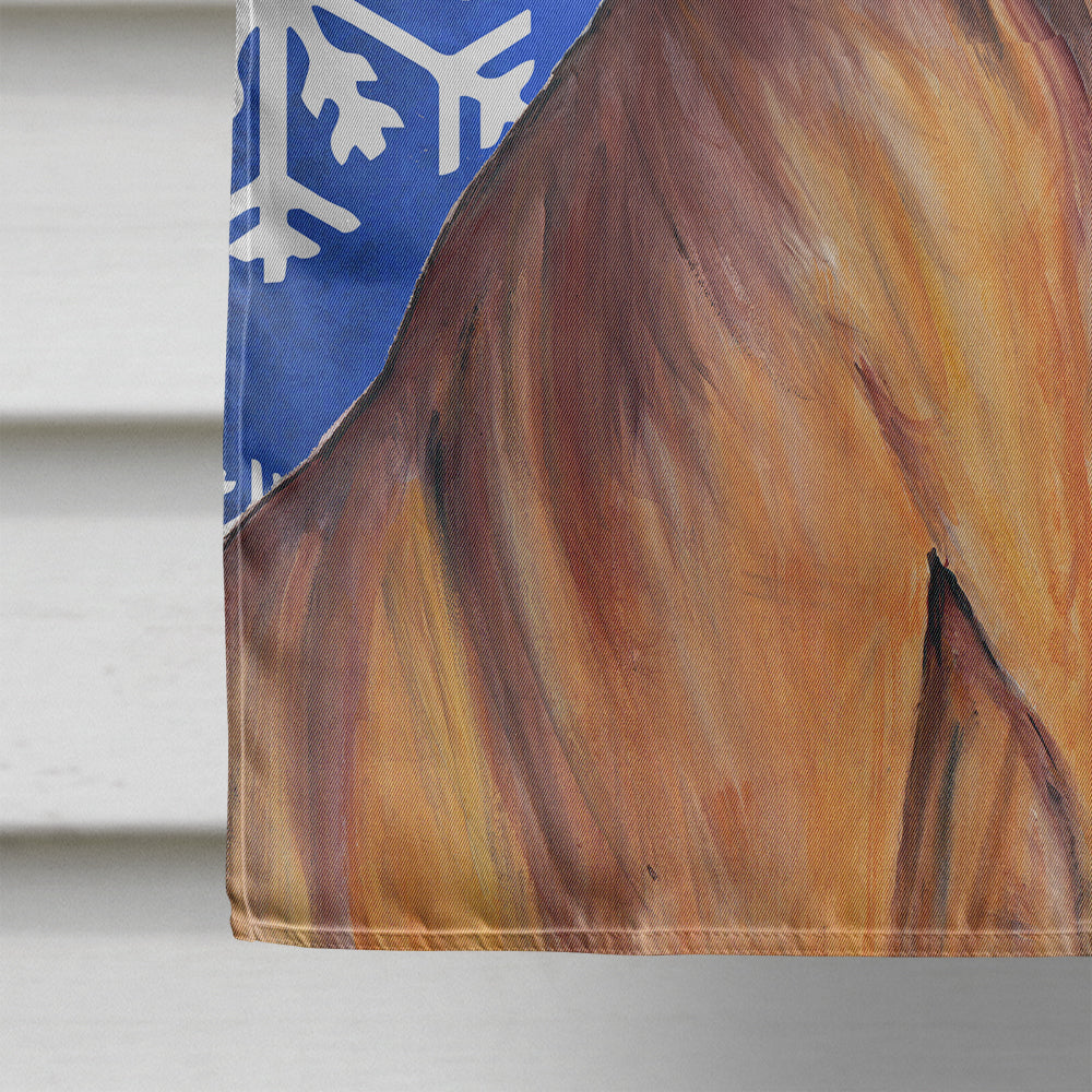 Vizsla Winter Snowflakes Holiday House Flag 28x40 Porch Sleeve Pole Decorative Outside Yard Banner Artwork Wall Hanging, Polyester