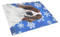 Welsh Springer Spaniel Winter Snowflakes Holiday Cutting Board Tempered Glass Kitchen Cutting Surface, Heat Resistant Chopping, Non-Slip Feet, Food Prep & Serving
