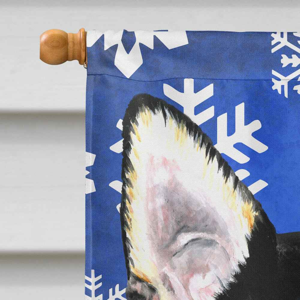 Chihuahua Winter Snowflakes Holiday House Flag 28x40 Porch Sleeve Pole Decorative Outside Yard Banner Artwork Wall Hanging, Polyester