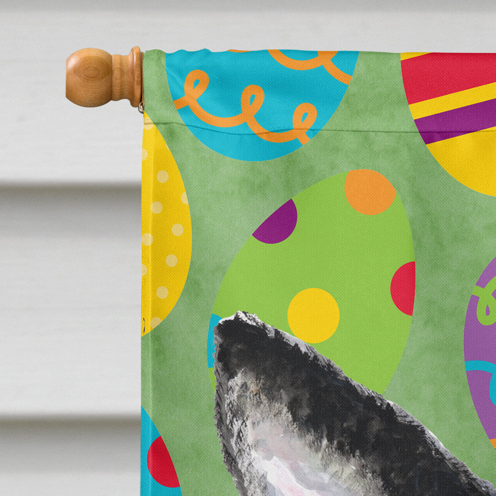 Boston Terrier Easter Eggtravaganza House Flag 28x40 Porch Sleeve Pole Decorative Outside Yard Banner Artwork Wall Hanging, Polyester