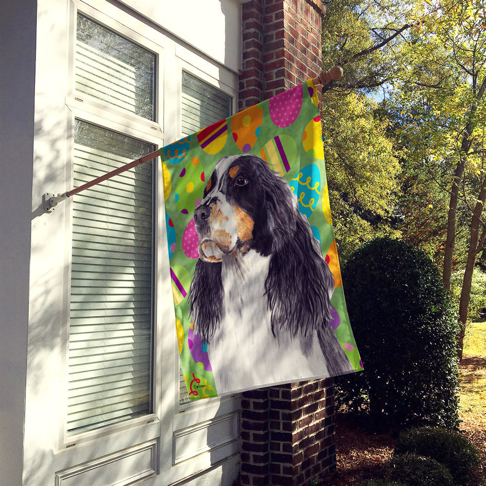 Springer Spaniel Easter Eggtravaganza House Flag 28x40 Porch Sleeve Pole Decorative Outside Yard Banner Artwork Wall Hanging, Polyester