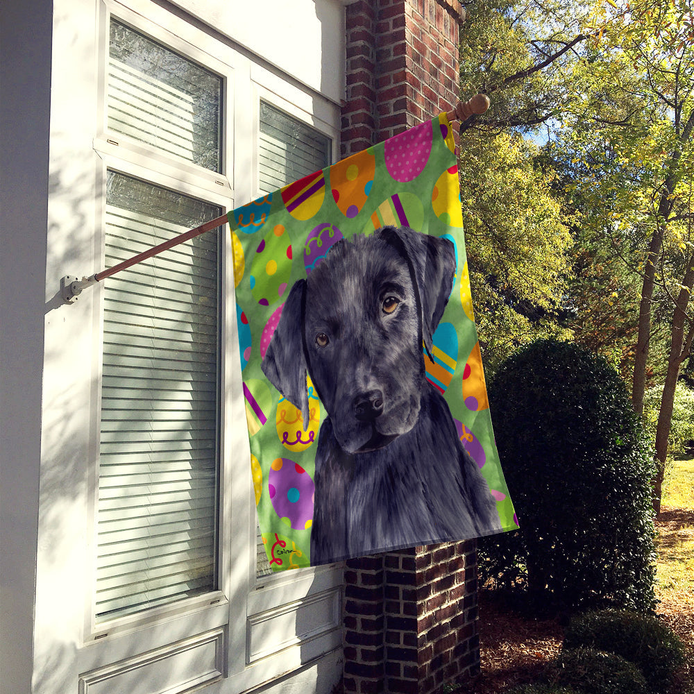 Labrador Easter Eggtravaganza House Flag 28x40 Porch Sleeve Pole Decorative Outside Yard Banner Artwork Wall Hanging, Polyester