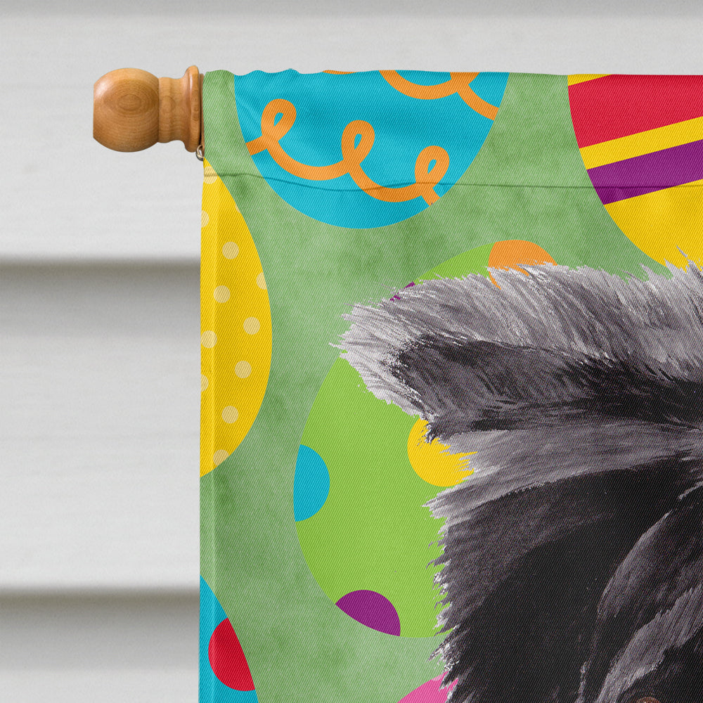 Border Collie Easter Eggtravaganza House Flag 28x40 Porch Sleeve Pole Decorative Outside Yard Banner Artwork Wall Hanging, Polyester