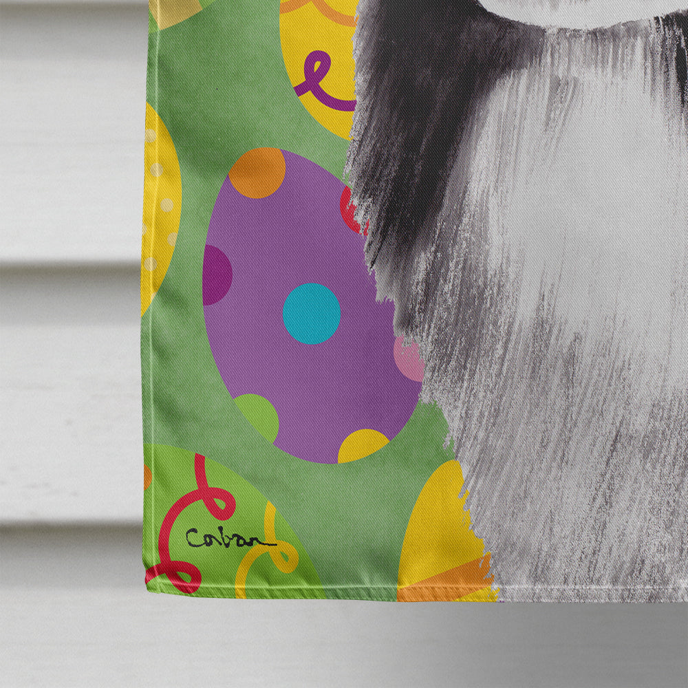 Border Collie Easter Eggtravaganza House Flag 28x40 Porch Sleeve Pole Decorative Outside Yard Banner Artwork Wall Hanging, Polyester