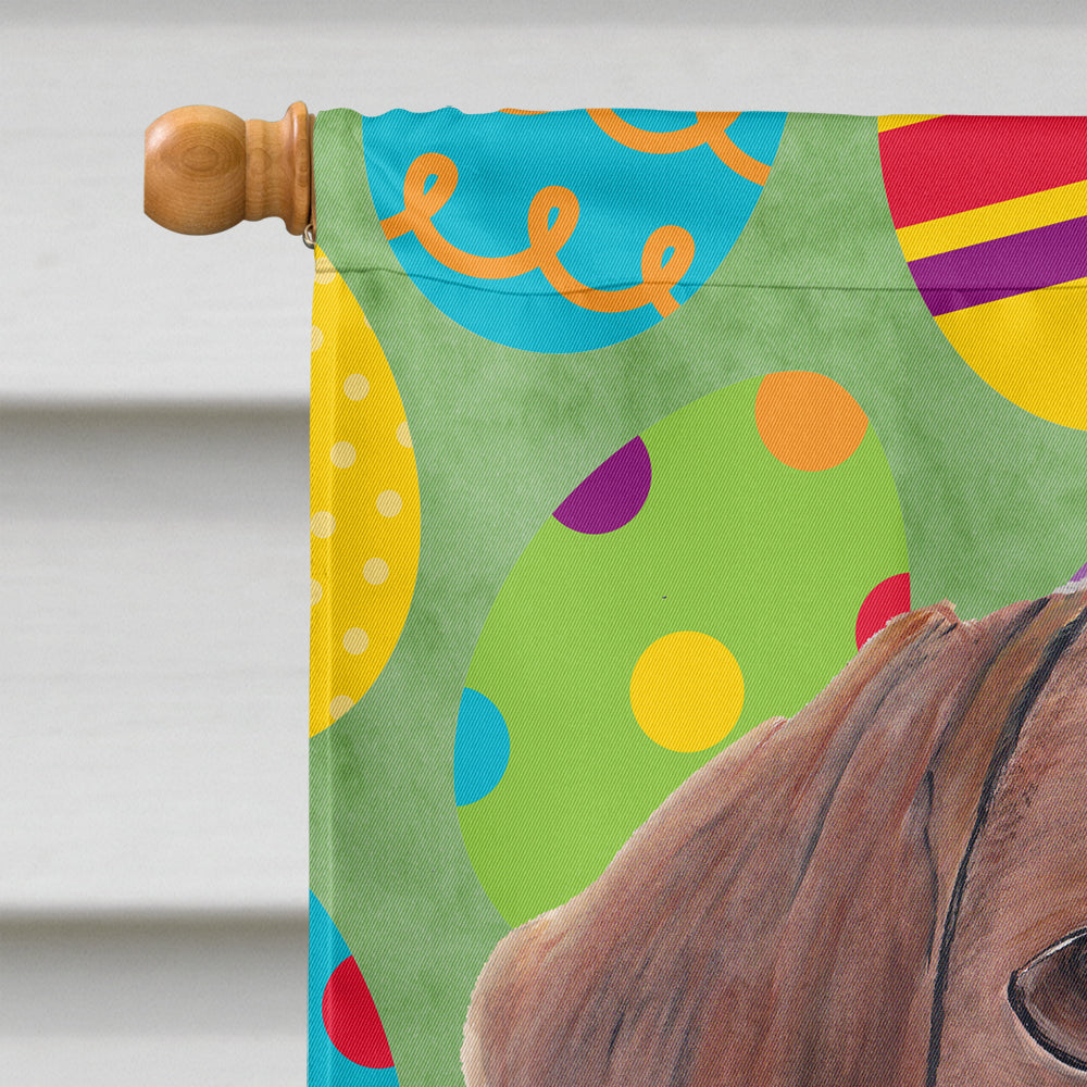 Dachshund Easter Eggtravaganza House Flag 28x40 Porch Sleeve Pole Decorative Outside Yard Banner Artwork Wall Hanging, Polyester