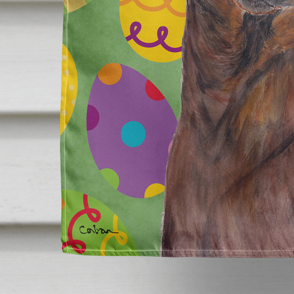 Dachshund Easter Eggtravaganza House Flag 28x40 Porch Sleeve Pole Decorative Outside Yard Banner Artwork Wall Hanging, Polyester
