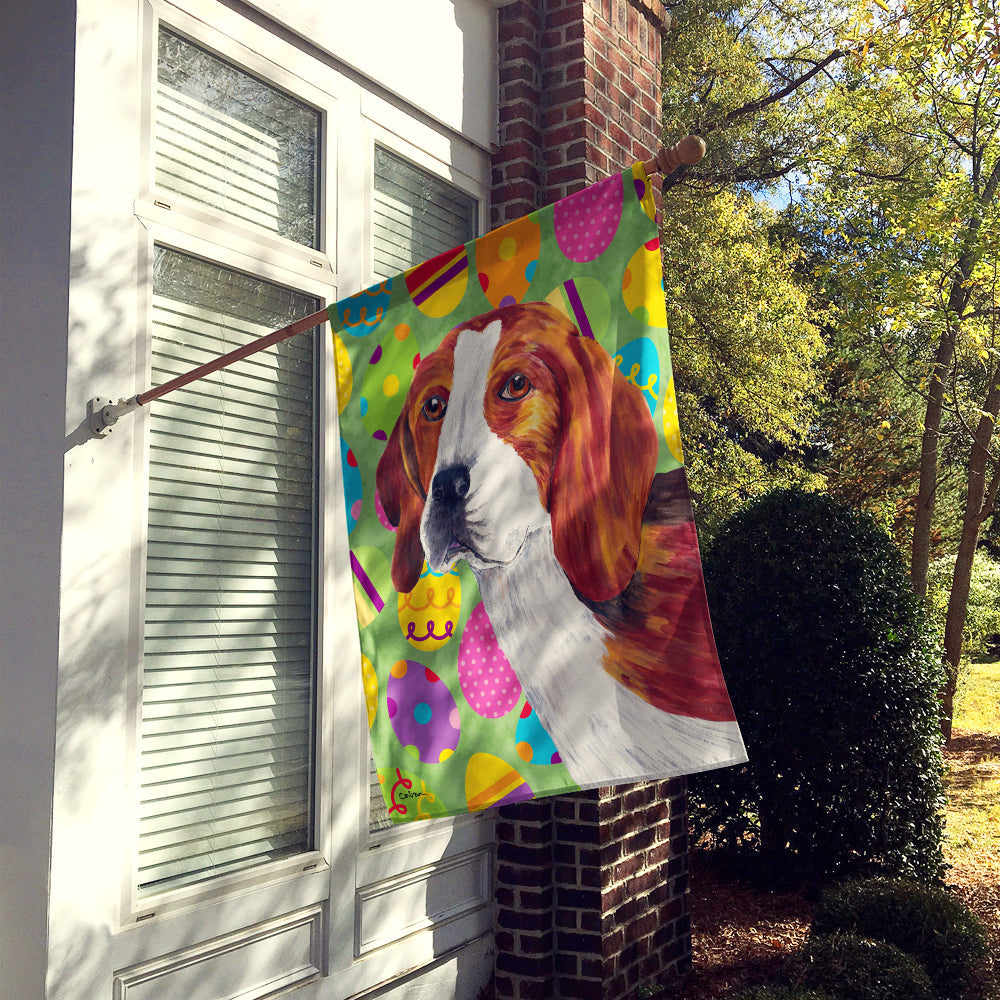 Beagle Easter Eggtravaganza House Flag 28x40 Porch Sleeve Pole Decorative Outside Yard Banner Artwork Wall Hanging, Polyester