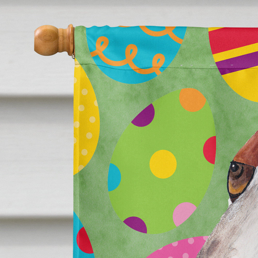 Basset Hound Easter Eggtravaganza House Flag 28x40 Porch Sleeve Pole Decorative Outside Yard Banner Artwork Wall Hanging, Polyester