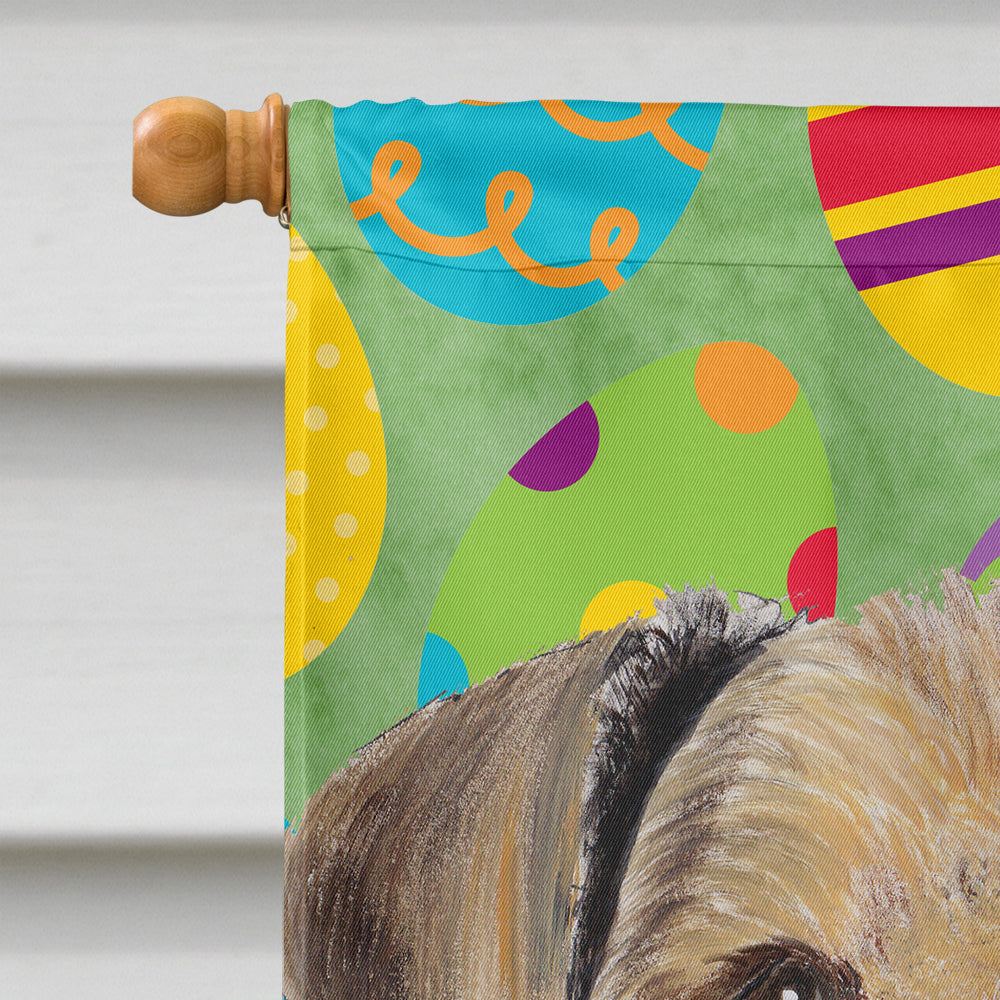 Airedale Easter Eggtravaganza House Flag 28x40 Porch Sleeve Pole Decorative Outside Yard Banner Artwork Wall Hanging, Polyester