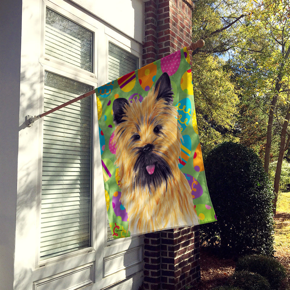 Cairn Terrier Easter Eggtravaganza House Flag 28x40 Porch Sleeve Pole Decorative Outside Yard Banner Artwork Wall Hanging, Polyester